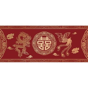 农村院子中式婚礼布置装饰老家订婚结婚户外留影区背景墙装饰海报