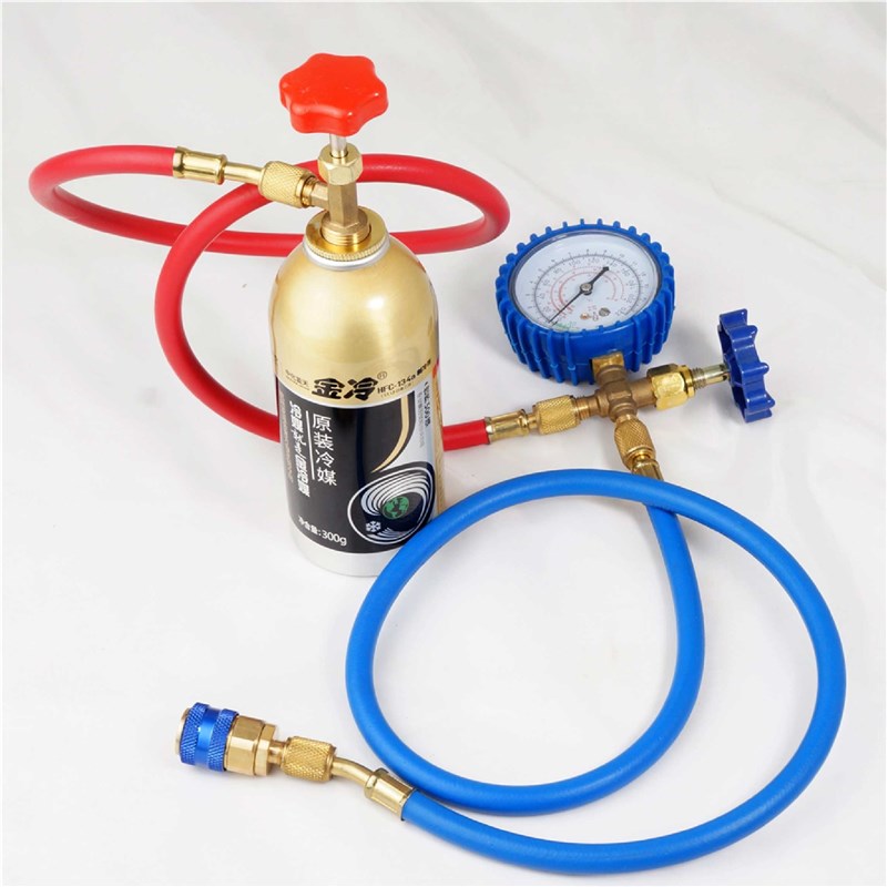 金冷R134a汽车空调加氟工具套装 汽车空调制冷剂雪种冷媒检漏剂