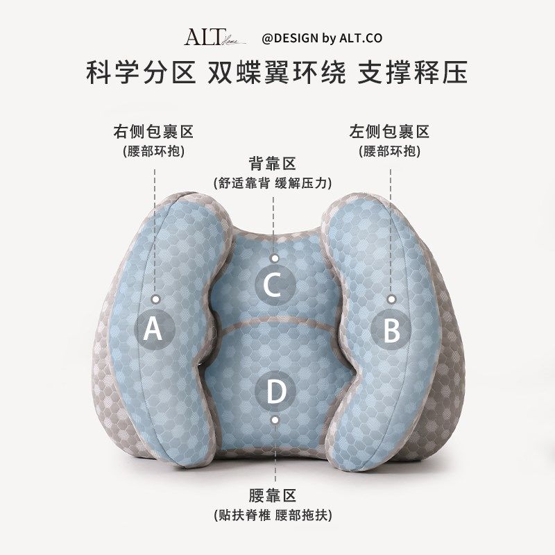 夏季办公室座椅靠垫久坐护腰神器腰枕靠背垫工位椅子靠枕沙发抱枕