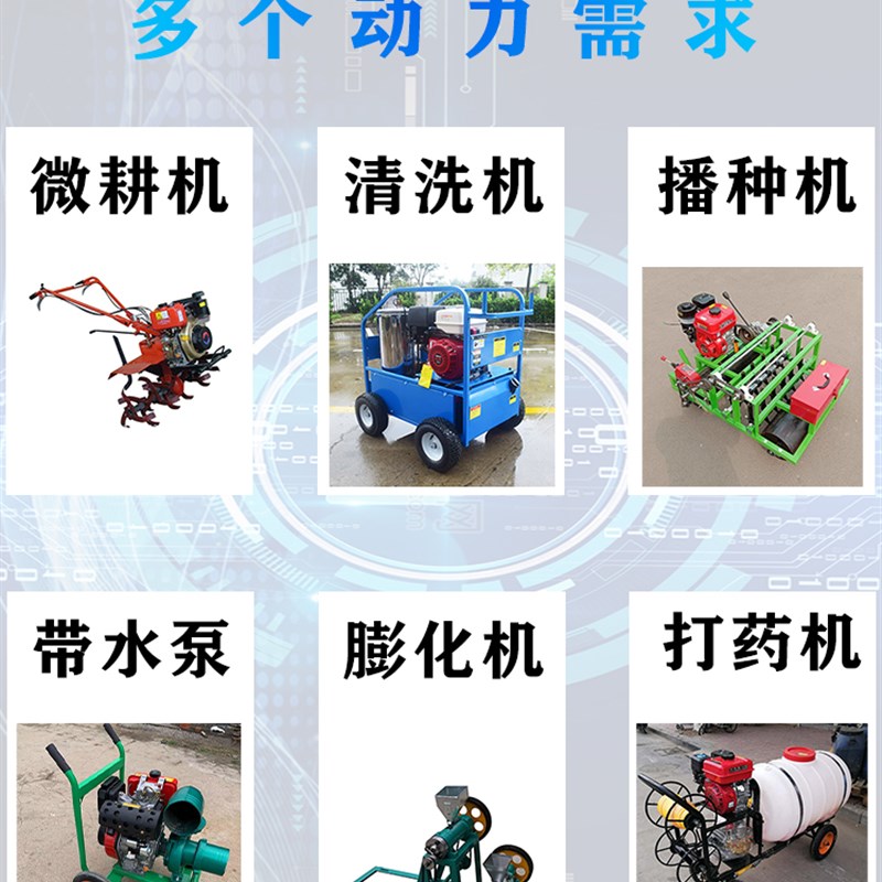 威马农机170F/P汽油发动机212CC微耕打药打谷船用抹光全钢7.5马力