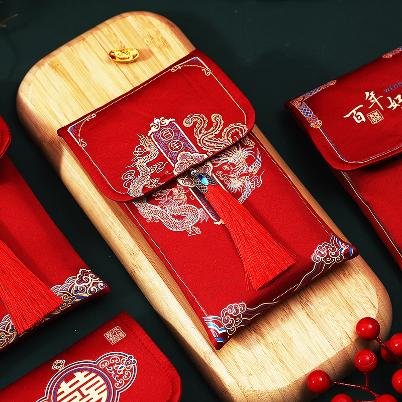 改口敬茶红包结婚专用2023封新款大万元费袋订婚喜字布艺流苏婚礼,节庆用品/礼品,红包/利是封,淘宝优惠券,粉丝福利购,淘宝优惠卷
