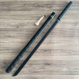 古风唐横刀木刀带鞘学生拔刀训练中国侠客刀木剑竹刀玩具COS道具