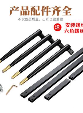 岩3631板餐桌脚大会理餐台脚办岩公桌台脚板支架铁艺议桌石桌脚