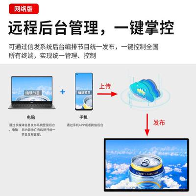 壁挂广告机智能示屏55屏/65显寸高清电视宣传卓触控UN-BBG32网安