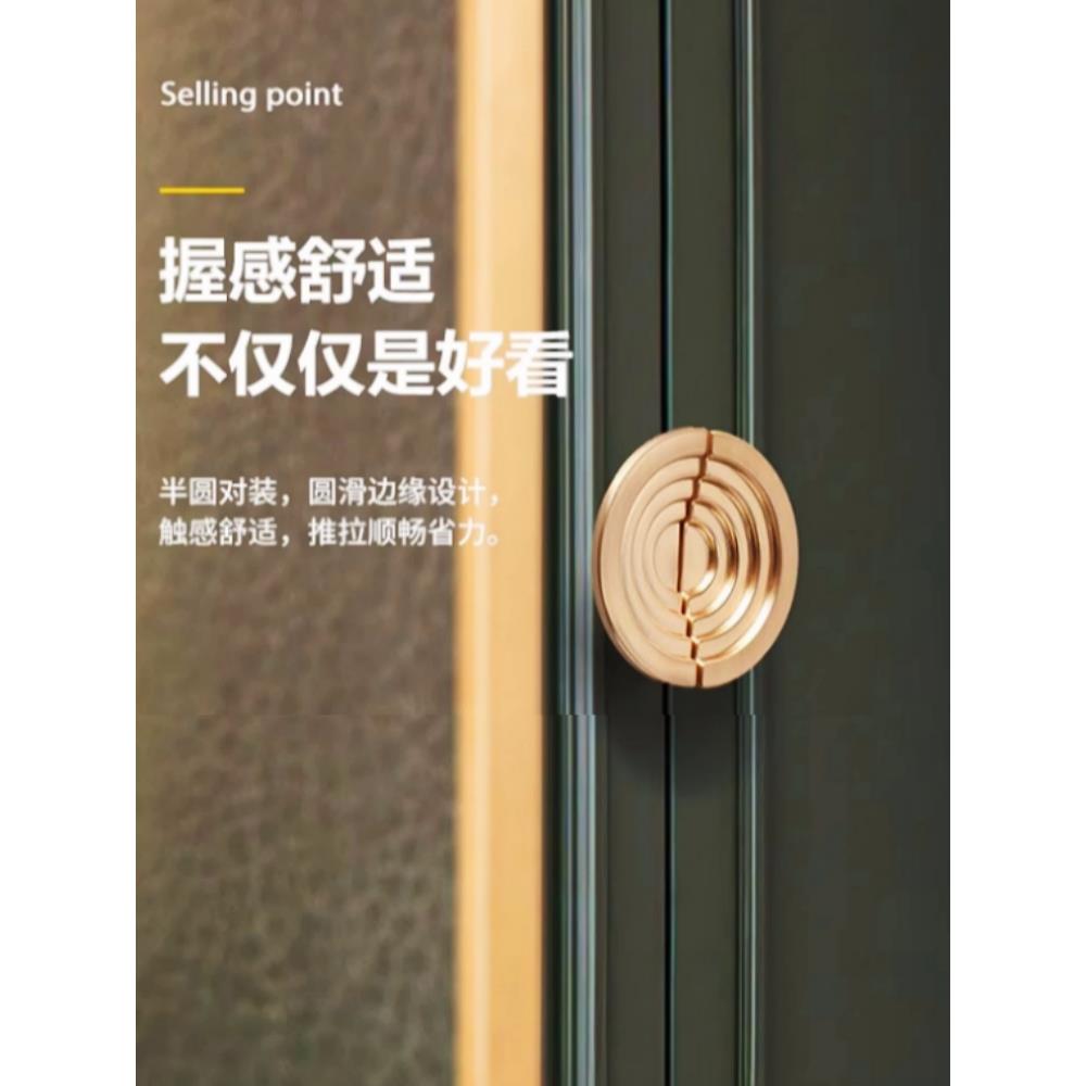 奶油风北欧对装半圆柜门小拉手 我乐衣柜橱柜鞋柜法式单孔小把手