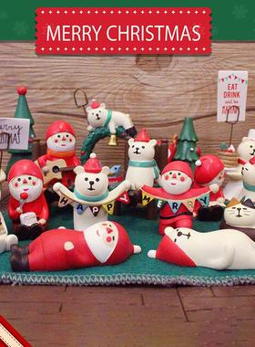 杂货圣诞老人圣诞树 雪人圣诞节装饰礼品柜台摆设摆件
