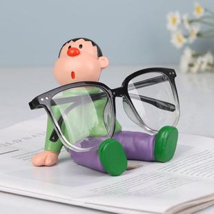 创意胖虎眼镜放置架摆件眼镜店装饰道具展示支架可爱放眼镜的架子