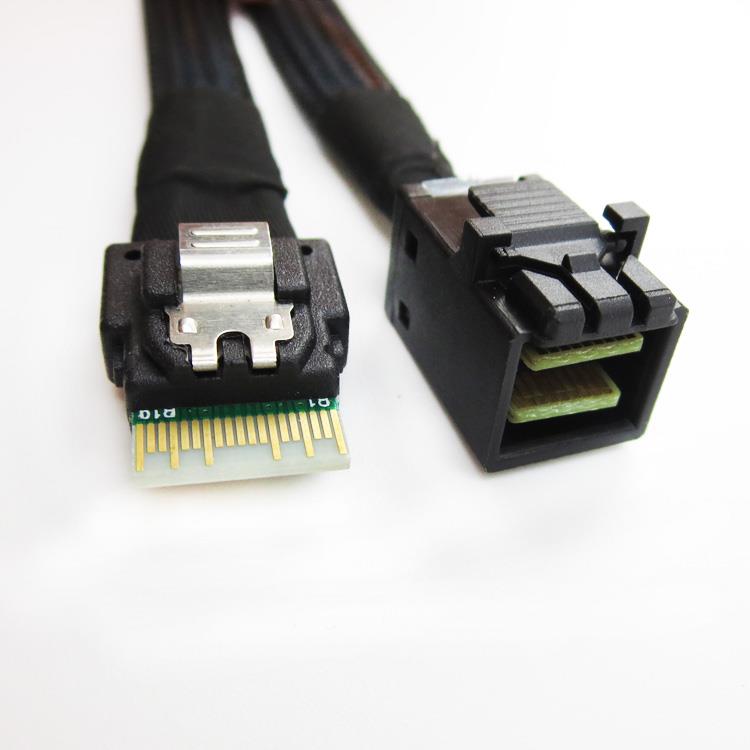 主板38P Slim SAS 4.0 8654转MINI SAS HD SFF8643数据线1米50CM