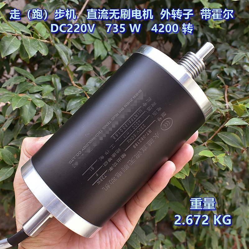大功率 走（跑）步机 直流无刷电机 DC220V 735W 外转子 带霍尔