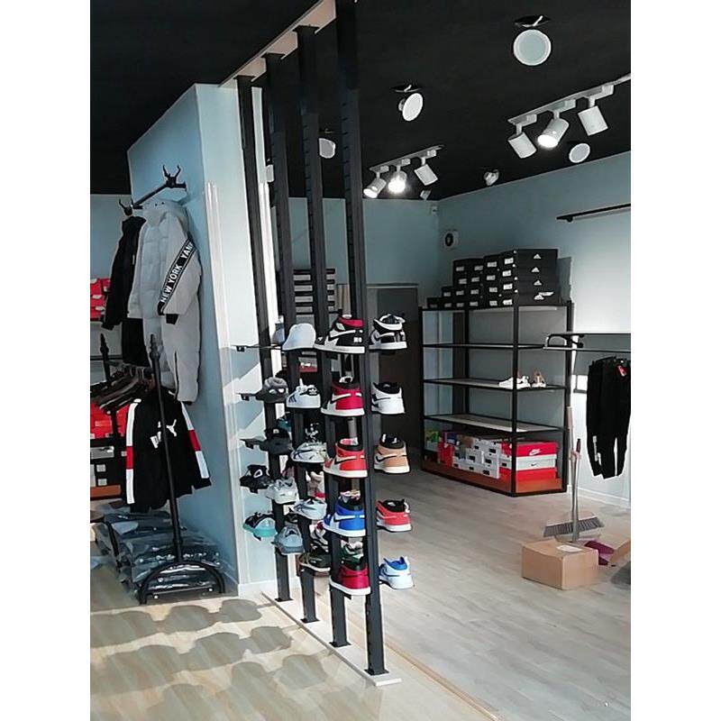 鞋店鞋架壁挂式运动鞋子展示架商场顶天立地柱鞋托货架双面可升降