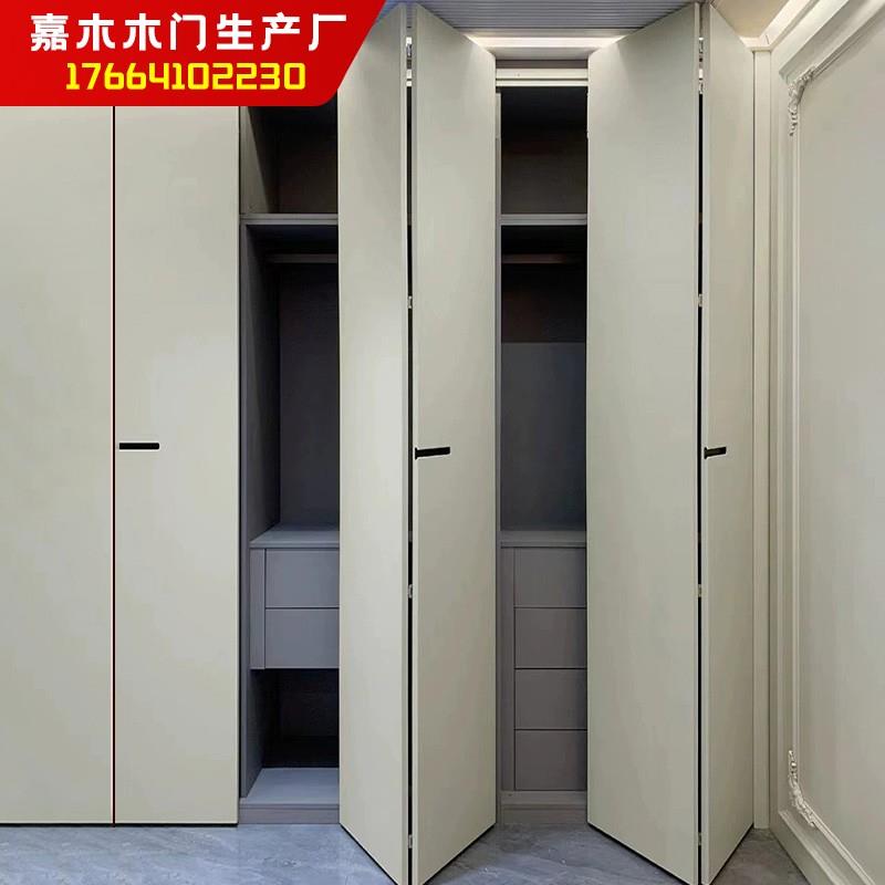 折叠门隔断门木质移门衣橱储物间壁橱门无轨推拉门平移衣柜折叠门