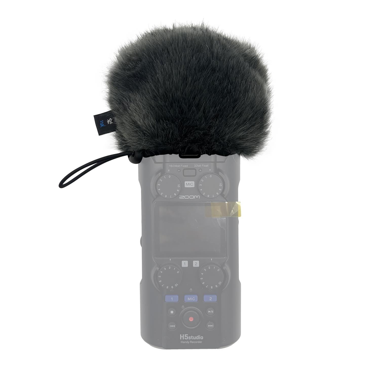 适用ZOOM H5studio采访机防风毛毛套毛球录音笔话筒防风毛罩咪罩