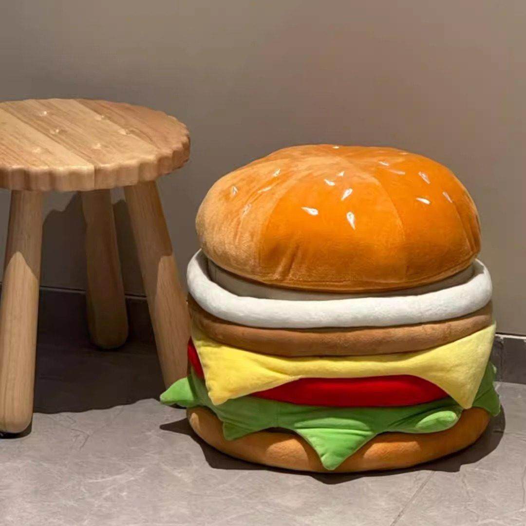 汉堡收纳凳！小凳子客厅家用可爱杂物储物箱可坐换鞋矮凳板凳坐墩,住宅家具,矮凳,淘宝优惠券,粉丝福利购,淘宝优惠卷