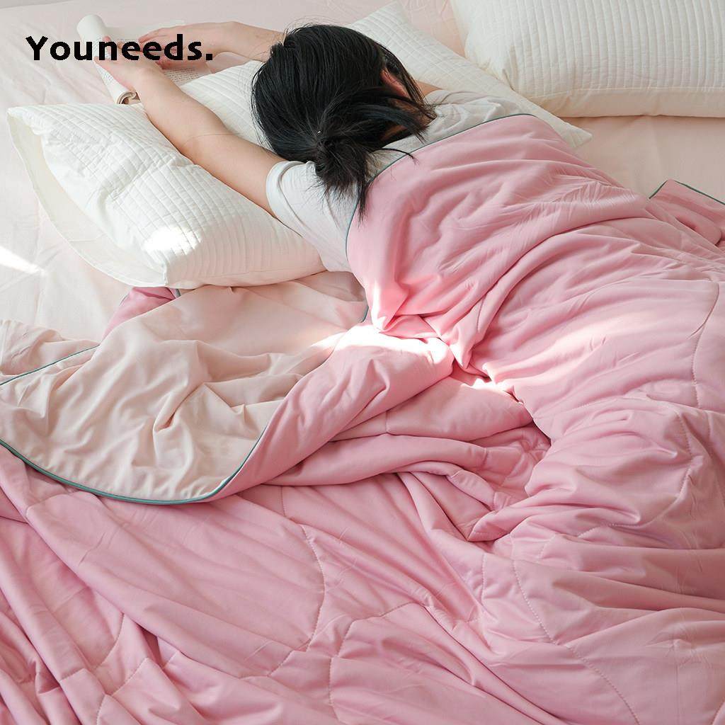 Youneeds冰淇淋冰丝夏凉被单双人家用空调被芯夏季可机洗薄款被子,床上用品,化纤被,淘宝优惠券,粉丝福利购,淘宝优惠卷