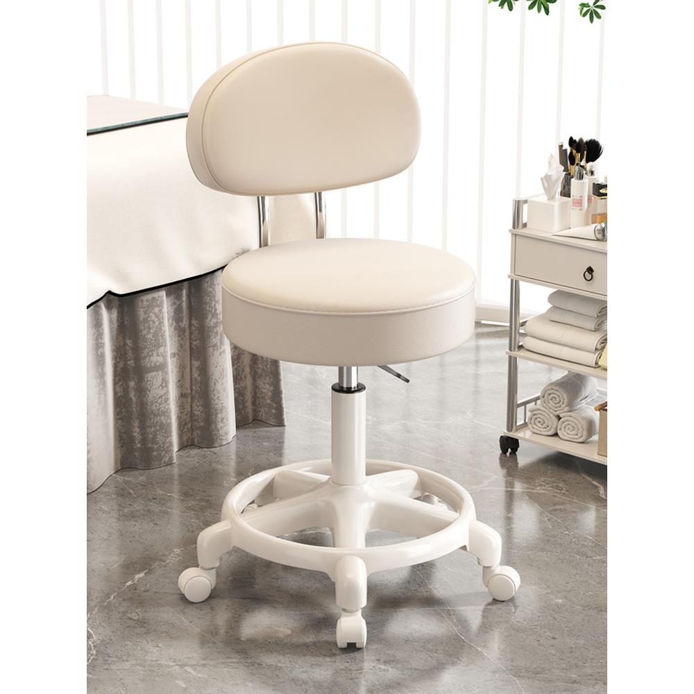 美容凳美容院专用凳子滑轮转椅美发美甲师发廊专用大工凳靠背椅子