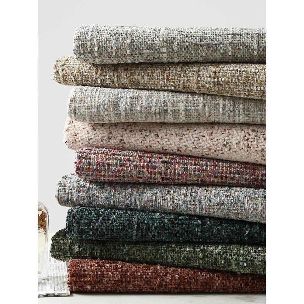 15加厚莫奈彩粗棉麻布料定制沙发垫套罩实木靠背套定做全包拆拉链