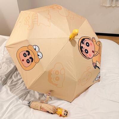 蜡笔Shin-Chan伞妇女雨或晴伞卡通可爱全自动学生折叠遮阳伞
