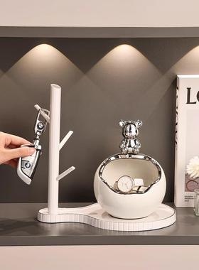 德国门口玄关放钥匙置物架收纳摆件轻奢高档鞋柜客厅纯手工装饰品