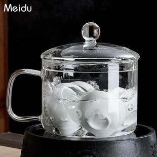 玻璃消毒锅茶洗带盖子建水洗茶器耐热可黑晶炉使用煮洗茶杯器笔洗