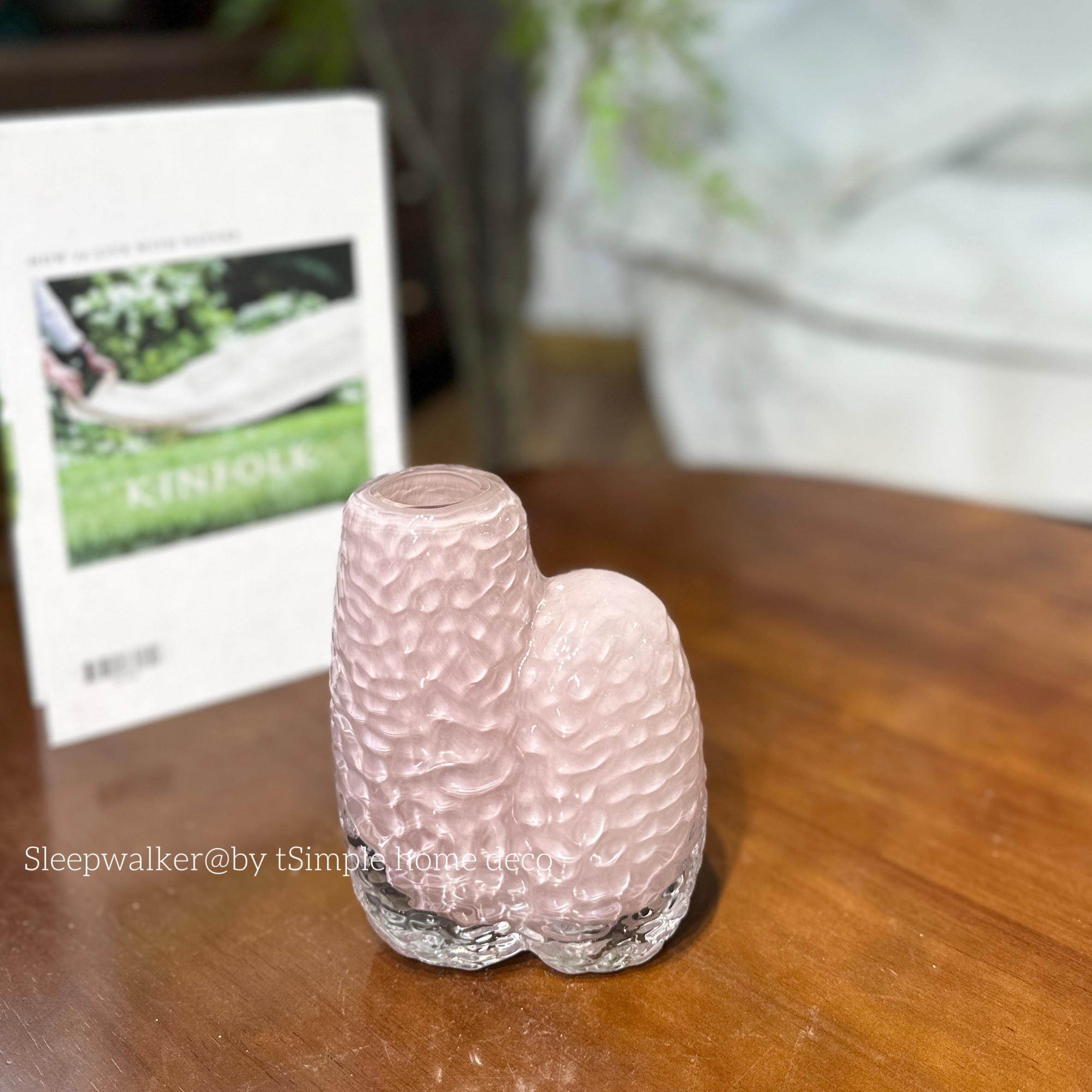 粉色回忆|粉色系原色花瓶孤品组合 玫瑰郁金香玻璃花瓶花器,家居饰品,花瓶,淘宝优惠券,粉丝福利购,淘宝优惠卷