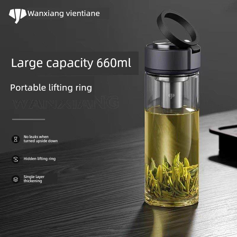 万象单层玻璃杯男女带滤网新款个性花茶杯家用便携提环泡茶杯子,餐饮具,玻璃杯,淘宝优惠券,粉丝福利购,淘宝优惠卷