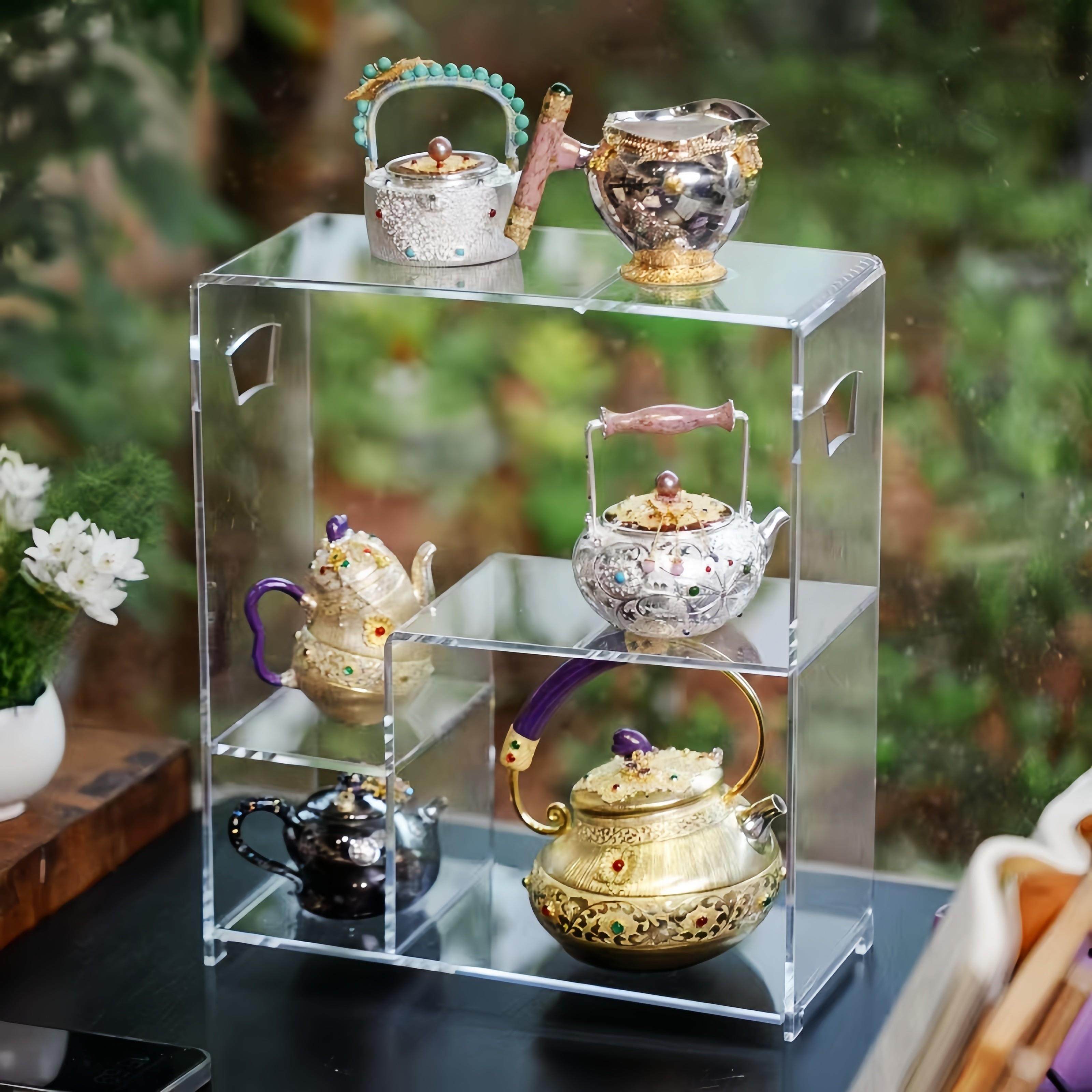 素里亚克力多格茶具收纳博古架茶杯展示架中式家用茶桌置物定制,住宅家具,多宝格/博古架,淘宝优惠券,粉丝福利购,淘宝优惠卷