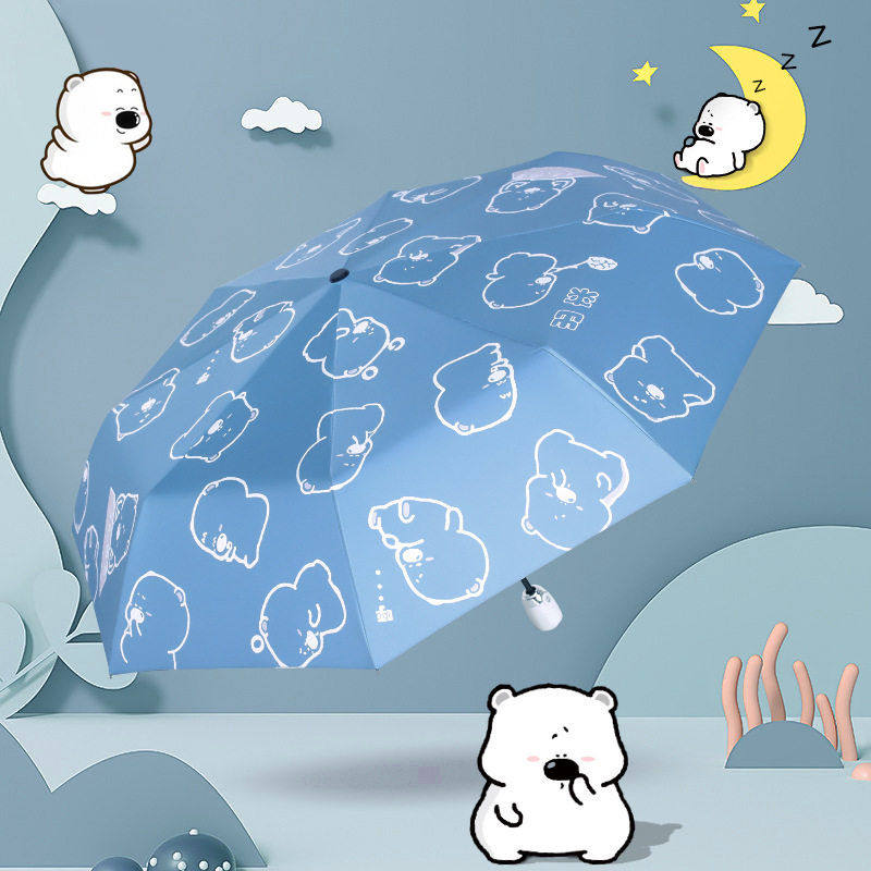 机器猫雨伞全自动黑胶防晒防紫外线遮阳伞学生女折叠两用晴雨伞,居家日用,伞,淘宝优惠券,粉丝福利购,淘宝优惠卷