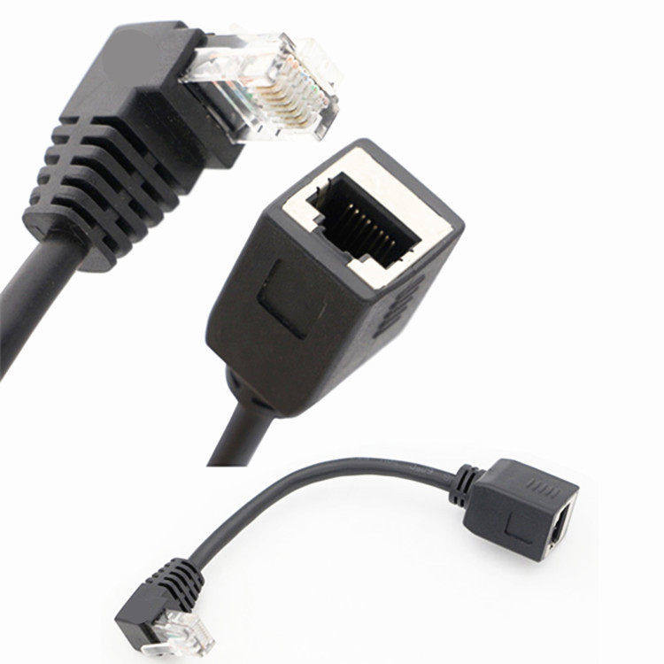 CAT5网线左弯头RJ45公对母带固定座螺丝孔网口耳朵网络工控延长线,电脑硬件/显示器/电脑周边,连接线/航插线/连接器/转换器,淘宝优惠券,粉丝福利购,淘宝优惠卷