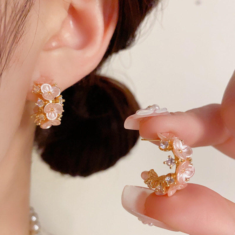 2026度假风海边沙滩超仙亚克力贝壳流苏长款珍珠耳饰耳钉耳环耳坠