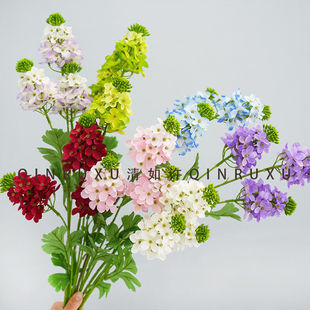 仿真花3头油菜花飞燕挑假花婚庆布置绢花路引家居摆件摄影道具