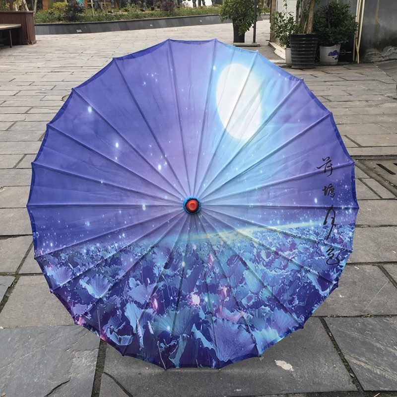 2025新款青花瓷舞蹈油纸伞旗袍汉服中国风装饰防雨走秀美伞