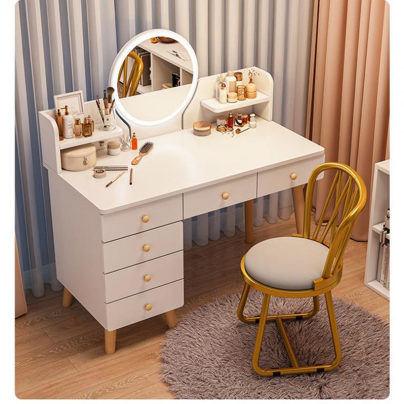 轻奢高级化妆凳子卧室简约梳妆台椅子网红ins美甲椅女生化妆椅