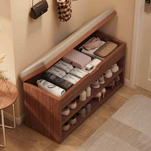定制外贸款玄关换鞋凳可坐鞋柜坐凳一体家用入户门鞋架穿鞋凳