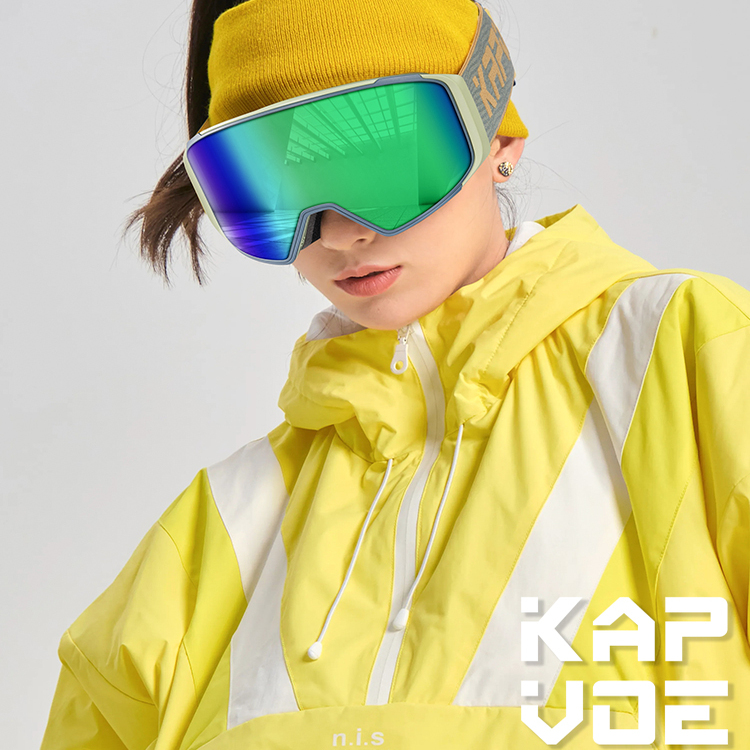 KAPVOE卡普沃磁吸滑雪眼镜户外防风大柱面双层防雾智能变色护目镜