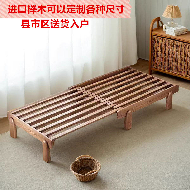 弘延实木伸缩床抽拉床单人床可折叠拼接床无床头儿童多功能简约