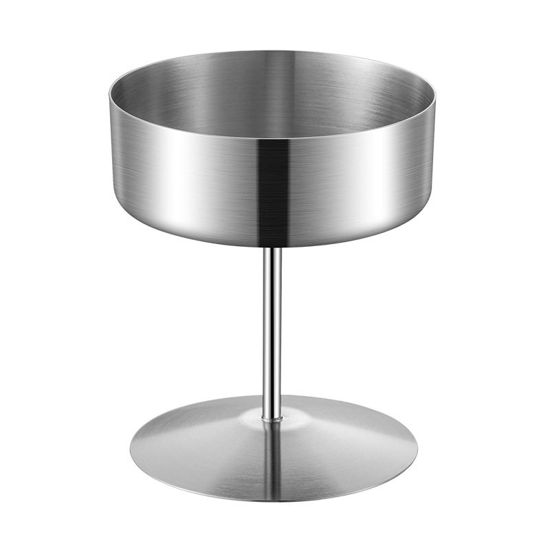 雪糕杯不锈钢布丁杯冰淇淋杯甜品盘蛋糕盘创意金属高脚杯