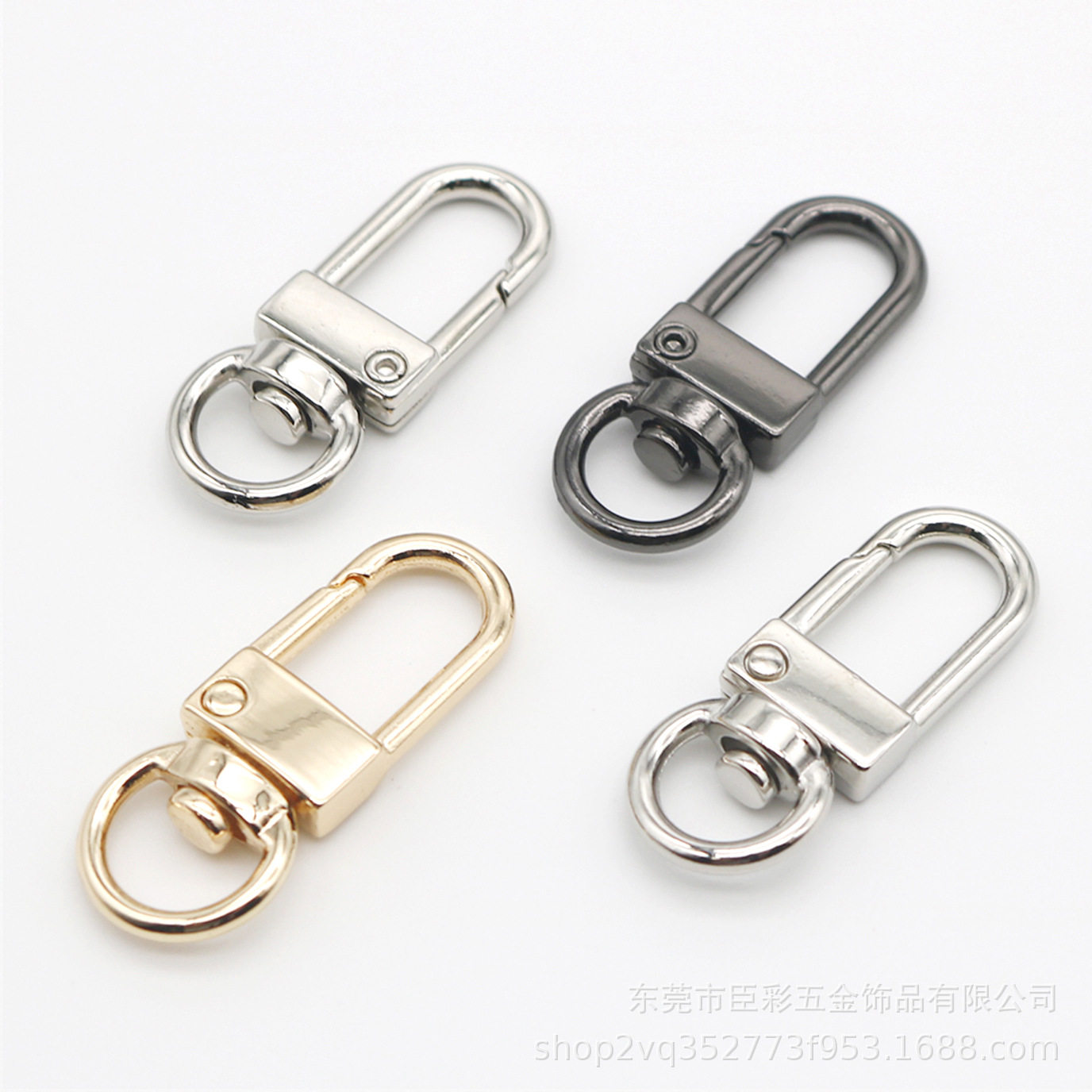 现货3分小门扣五金箱包配件箱包小钩扣 方扣金属钥匙扣diy饰品