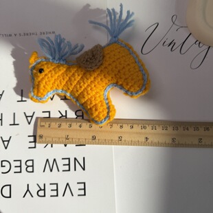 成品可爱卡通毛线钩织小马挂件汽车挂饰复古文艺创意礼物马年