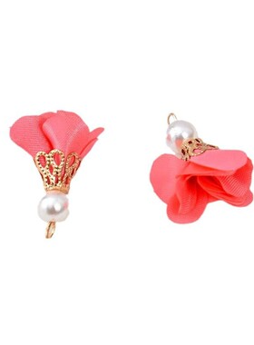 花瓣花朵珍珠小流苏时尚耳坠配件鞋服窗帘等小配饰手工布艺