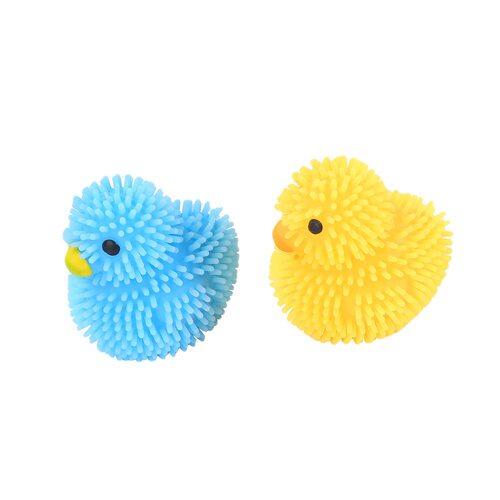 充气小鸭可爱捏捏乐发泄毛毛球解压儿童玩具出口减压慢回弹