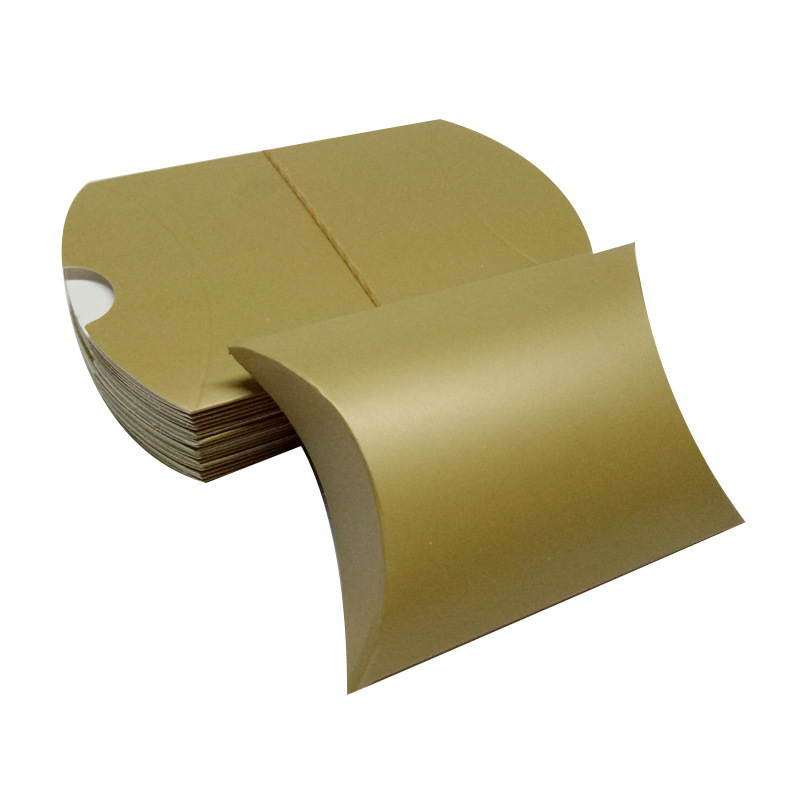 现货结婚大号圣诞婚礼牛皮纸枕头盒枕头形牛皮纸包装喜糖盒