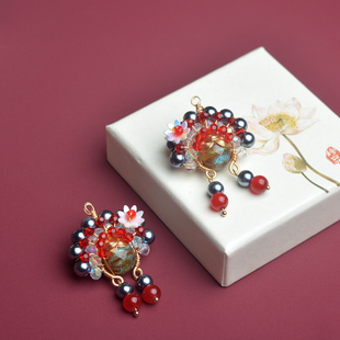 国风刀马旦耳环国粹京剧脸谱原创中国风耳坠古风服饰配件饰品