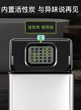 F777TMTT厨房式垃圾桶有不锈钢家用壁挂创意厨橱柜门悬挂式挂壁挂