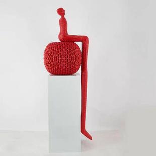 售楼处酒大店堂展现代轻奢落地艺术装 饰L2193大长雕塑摆件抽腿象