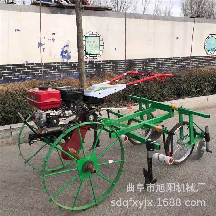 旭阳汽油自走式覆膜机花生大姜地瓜土豆地膜覆盖机农用手扶地膜机