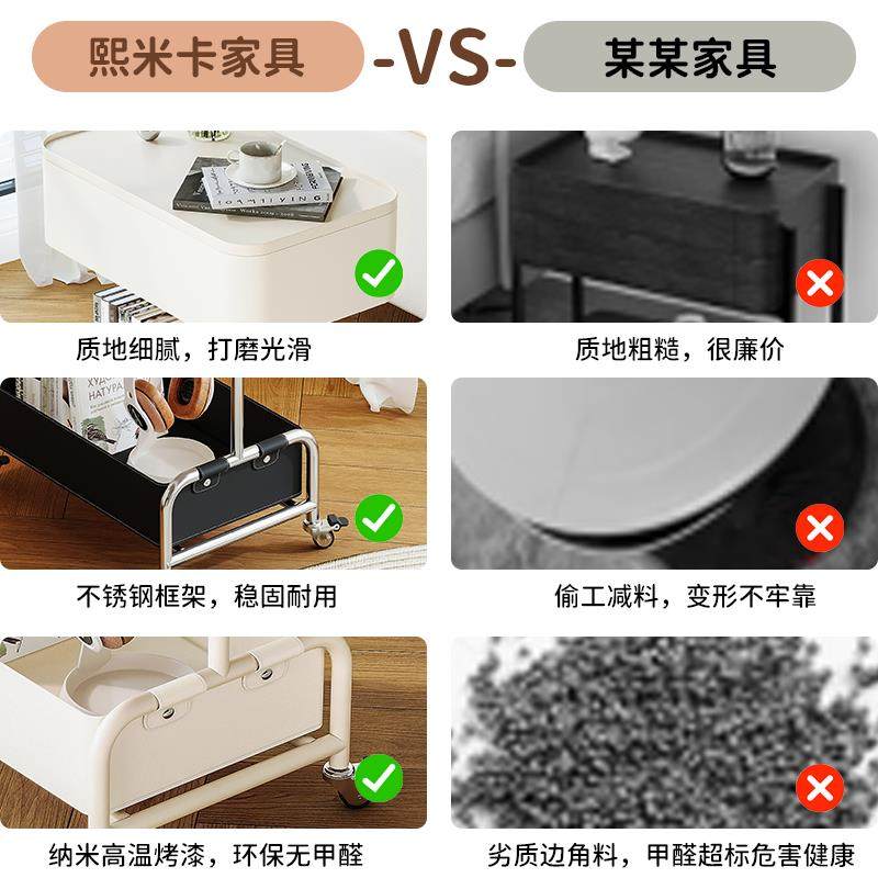 A6沙LMKBJ-44可移动几客厅中古风小茶几推车铁艺发旁收边纳窄边柜,住宅家具,角几/边几,淘宝优惠券,粉丝福利购,淘宝优惠卷