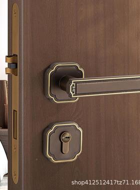 厂家直销新仿中式房间静音家磁吸锁卧室古门分体门YJP把手用通用