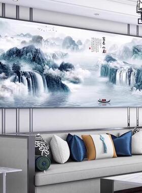 富春客山居图十字绣工67TK5SaB线绣办公室卧室大幅山水画风厅景手
