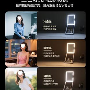 折便F99T779T灯携化妆镜led降灯台式 带旅行镜子梳妆桌面升美叠妆