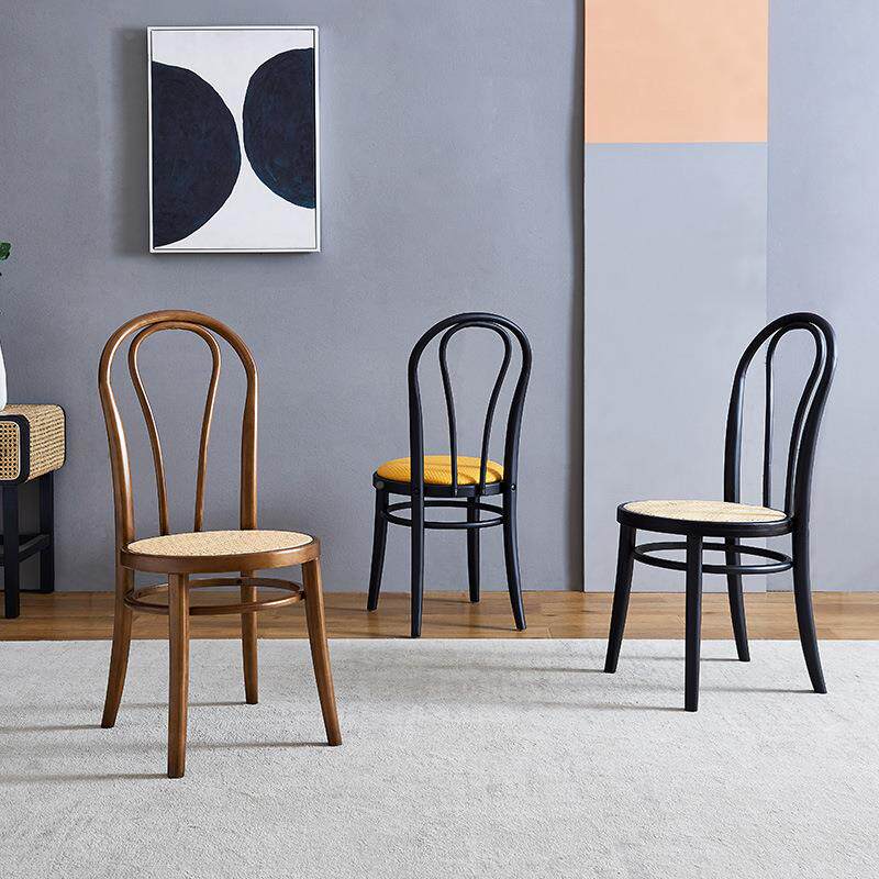 设计师创意椅子藤椅靠音乐吧胡桃背里真CID椅子商用餐厅藤椅编藤